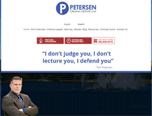 Tablet Screenshot of criminaldefensene.com